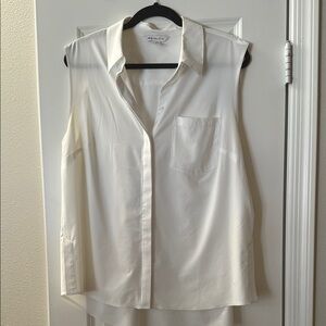 Athleta White Button Down Shirt